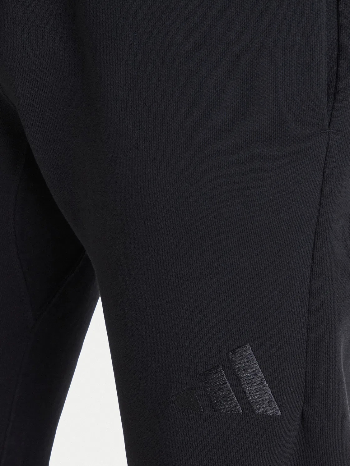 Мужские спортивные брюки свободного кроя French Terry Adidas, черный — фото 4
