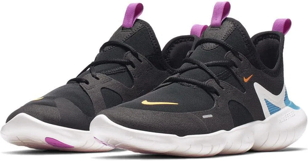 Детские кроссовки для мальчиков Free Rn 5.0 Nike, Black/Laser Orange/Blue Hero — фото 3