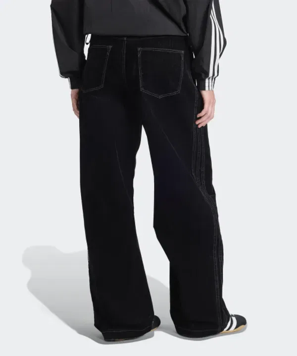 Брюки из твила с отделкой щеткой, Adibreak, Adidas, черный — фото 2