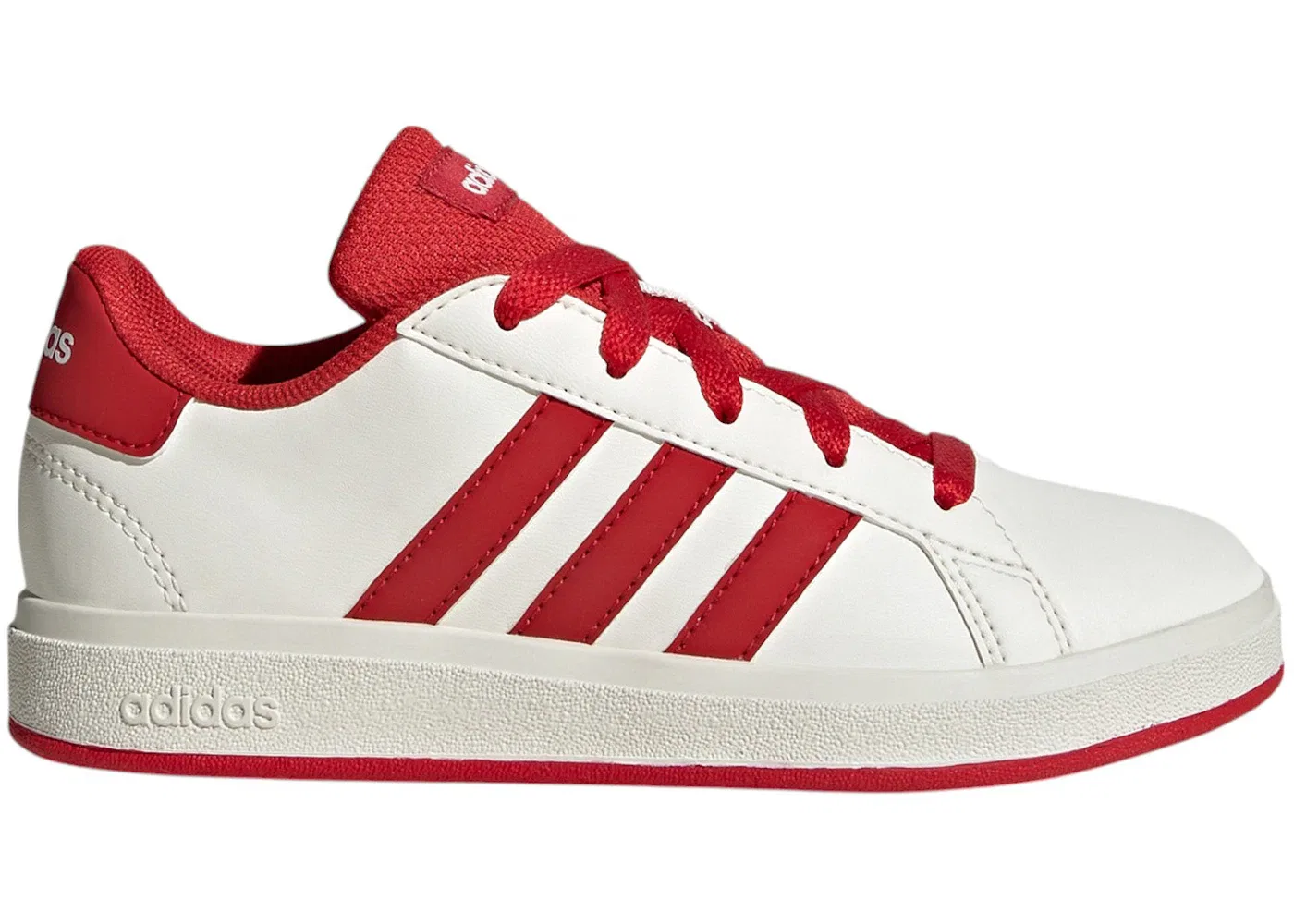 Детские кроссовки с классическим дизайном Adidas Grand Court Lifestyle, Off White/Collegiate Red/Core Black