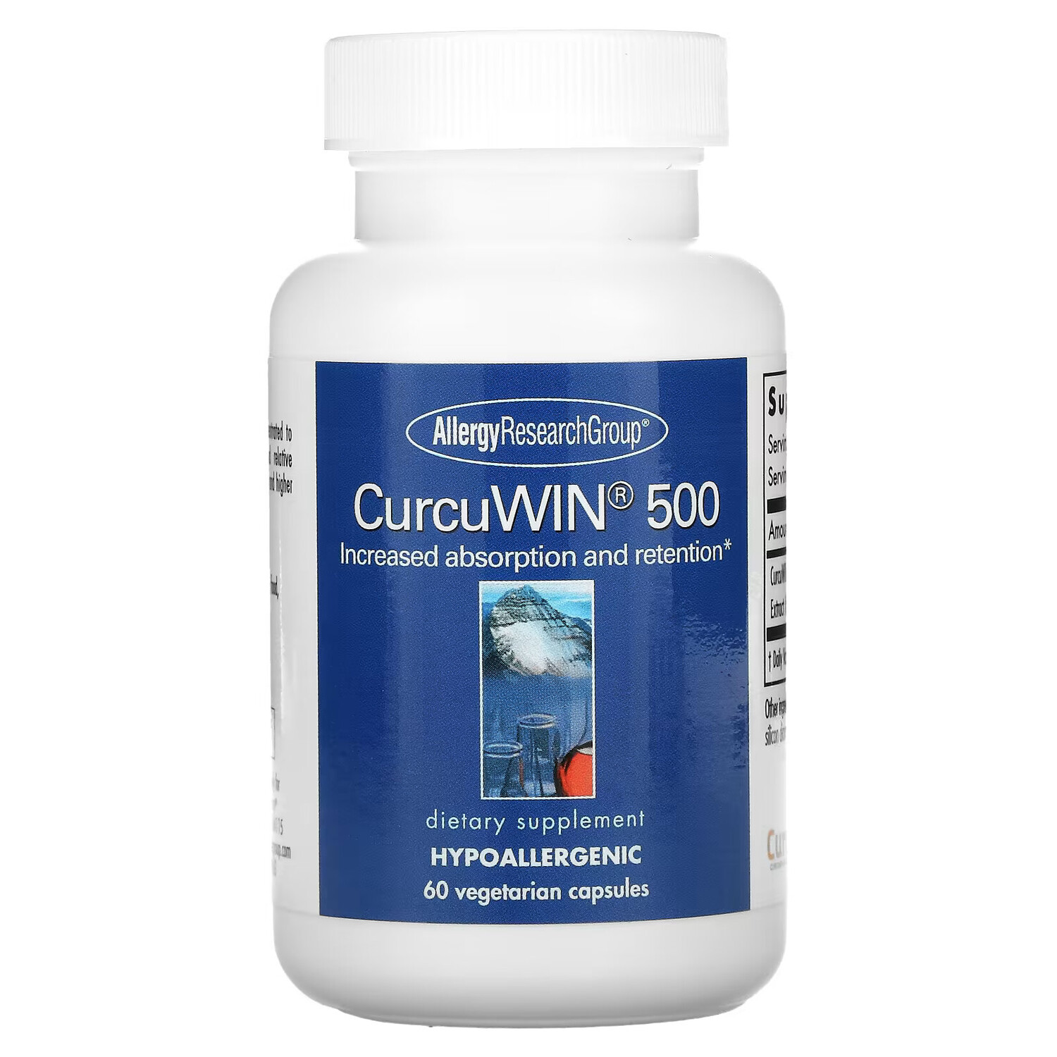 

Allergy Research Group, CurcuWin 500, 60 вегетарианских капсул