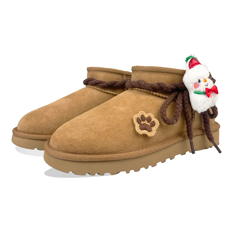 Ботинки женские короткие UGG, коричневый — фото 3