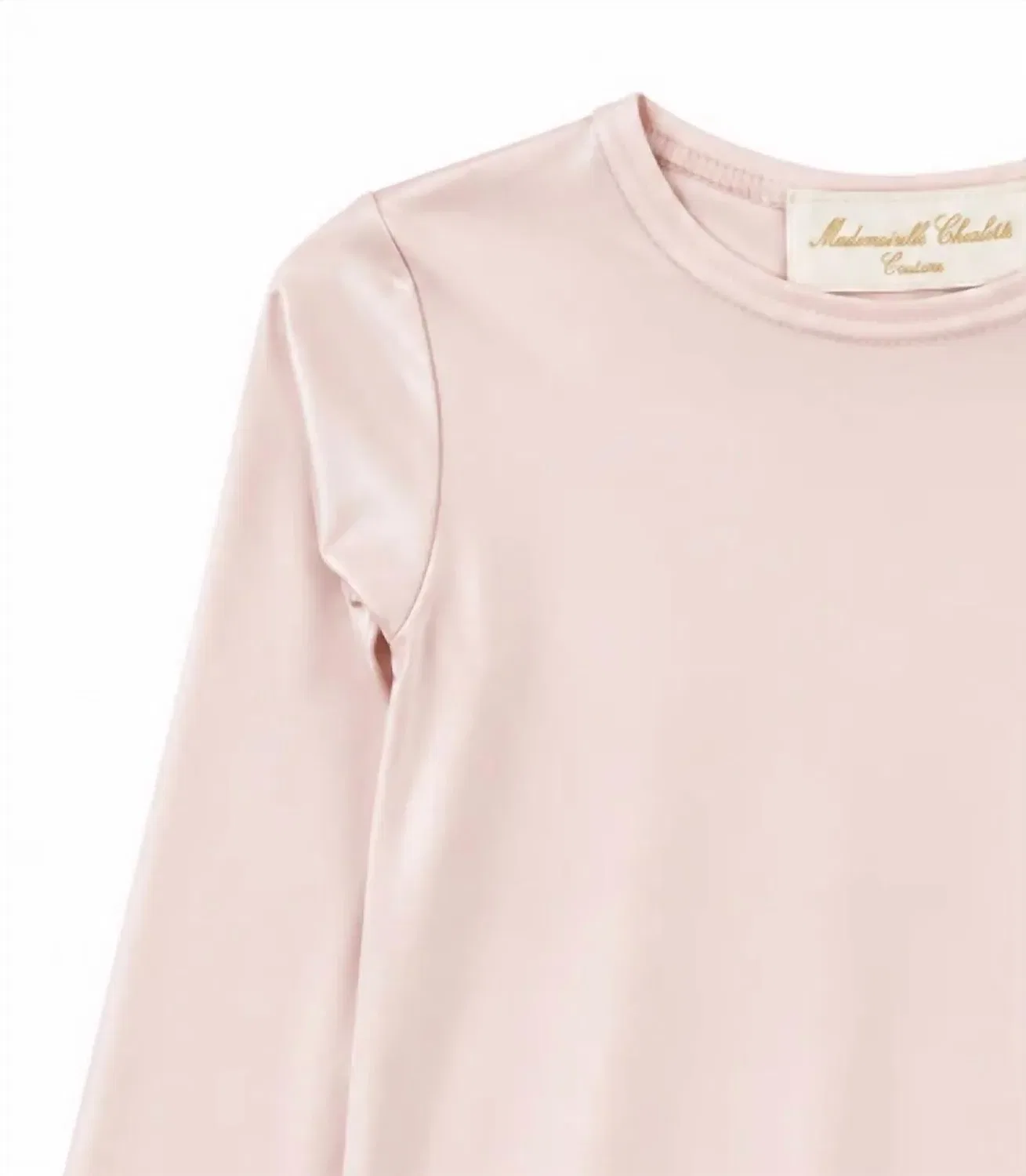 Детский лонгслив с рукавом три четверти Mademoiselle Charlotte, Blush Pink — фото 2