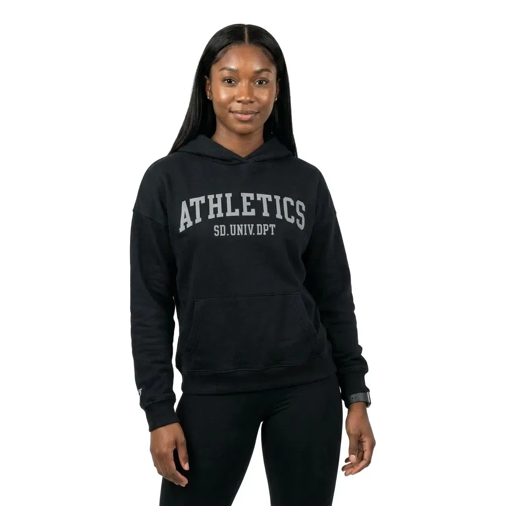Худи Athletic Essential Relaxed Superdry, черный — фото 3