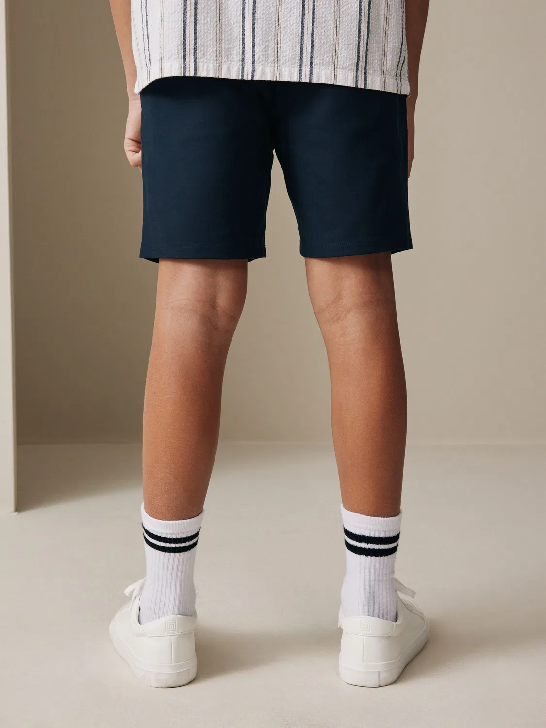 Шорты чинос, хлопок с эластаном, Premium Chino Shorts Next, темно-синий — фото 3