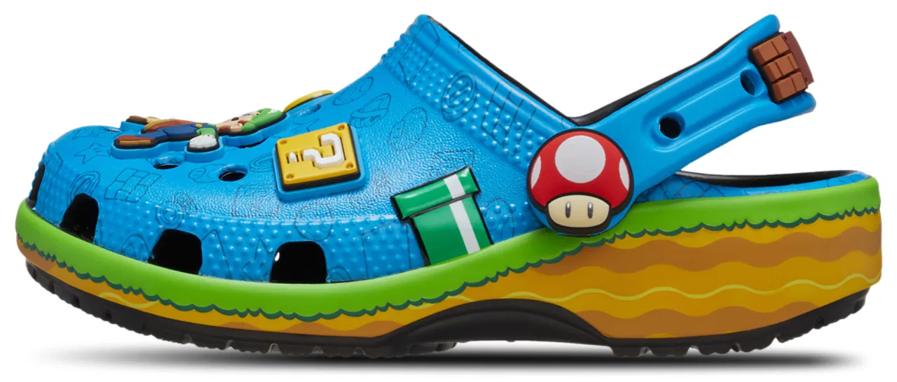 Детские клоги для мальчиков с принтом Super Mario, Crocs, Multi/Multi — фото 3