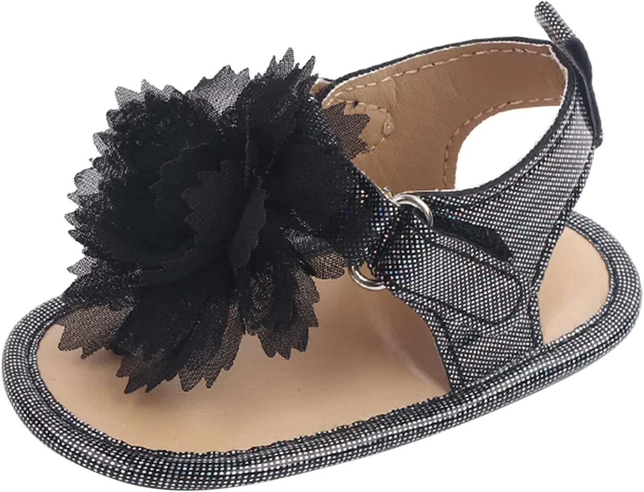 Детские кроссовки для девочек с цветами, Black