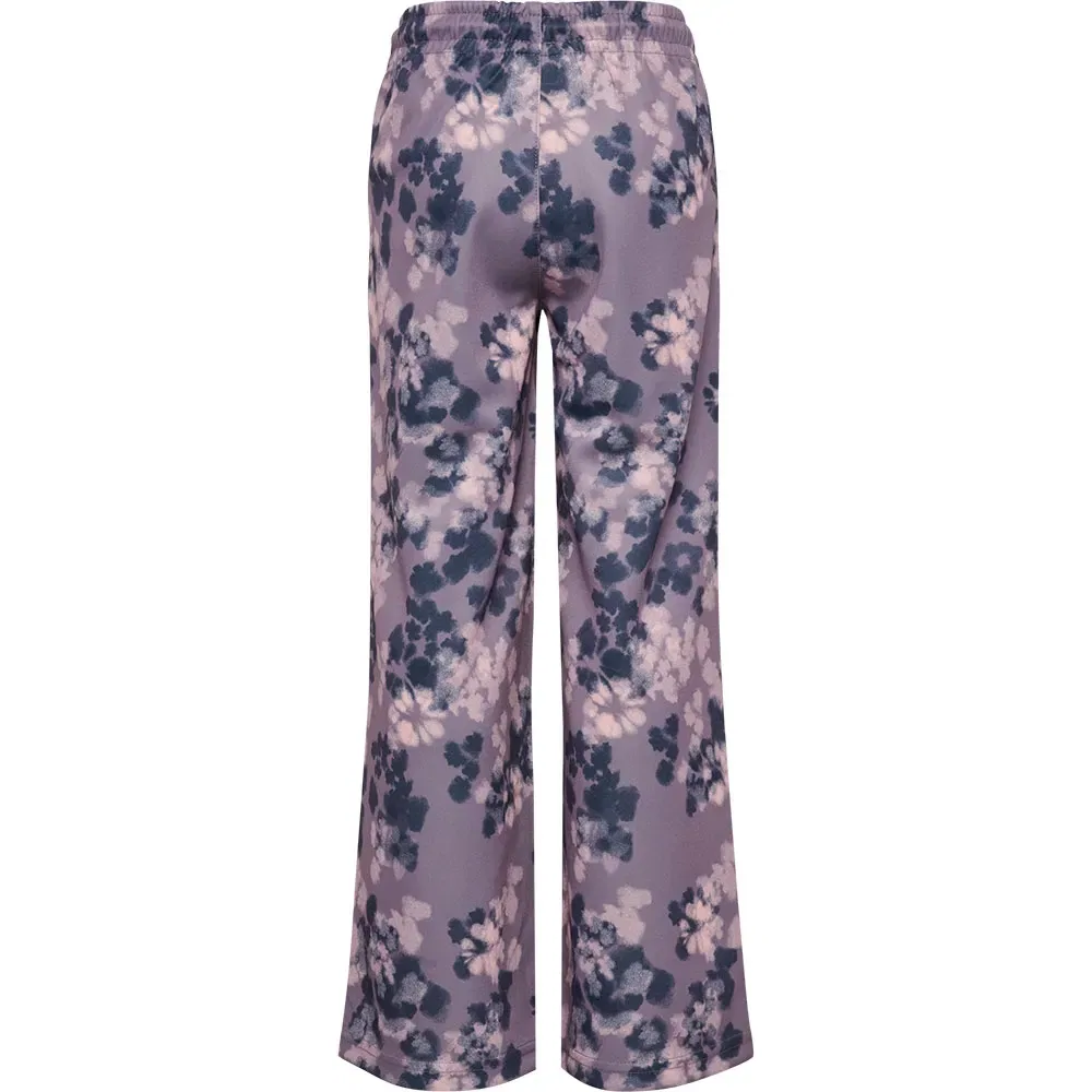Детские спортивные брюки для девочек с принтом Regular Poly AOP Hummel, Purple — фото 2