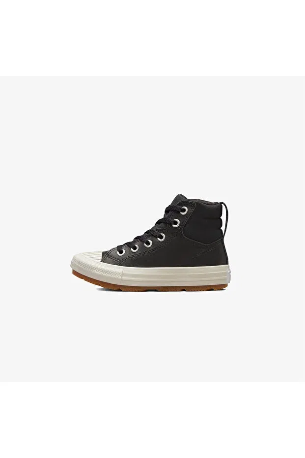 Детские ботинки для девочек кожаные с шнуровкой Chuck Taylor All Star Berkshire Converse, Черный — фото 2