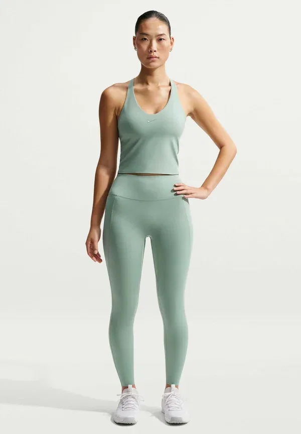 Леггинсы с технологией Dri-fit, Nike Performance, Steam, Dutch Green, Mineral Slate, зеленый