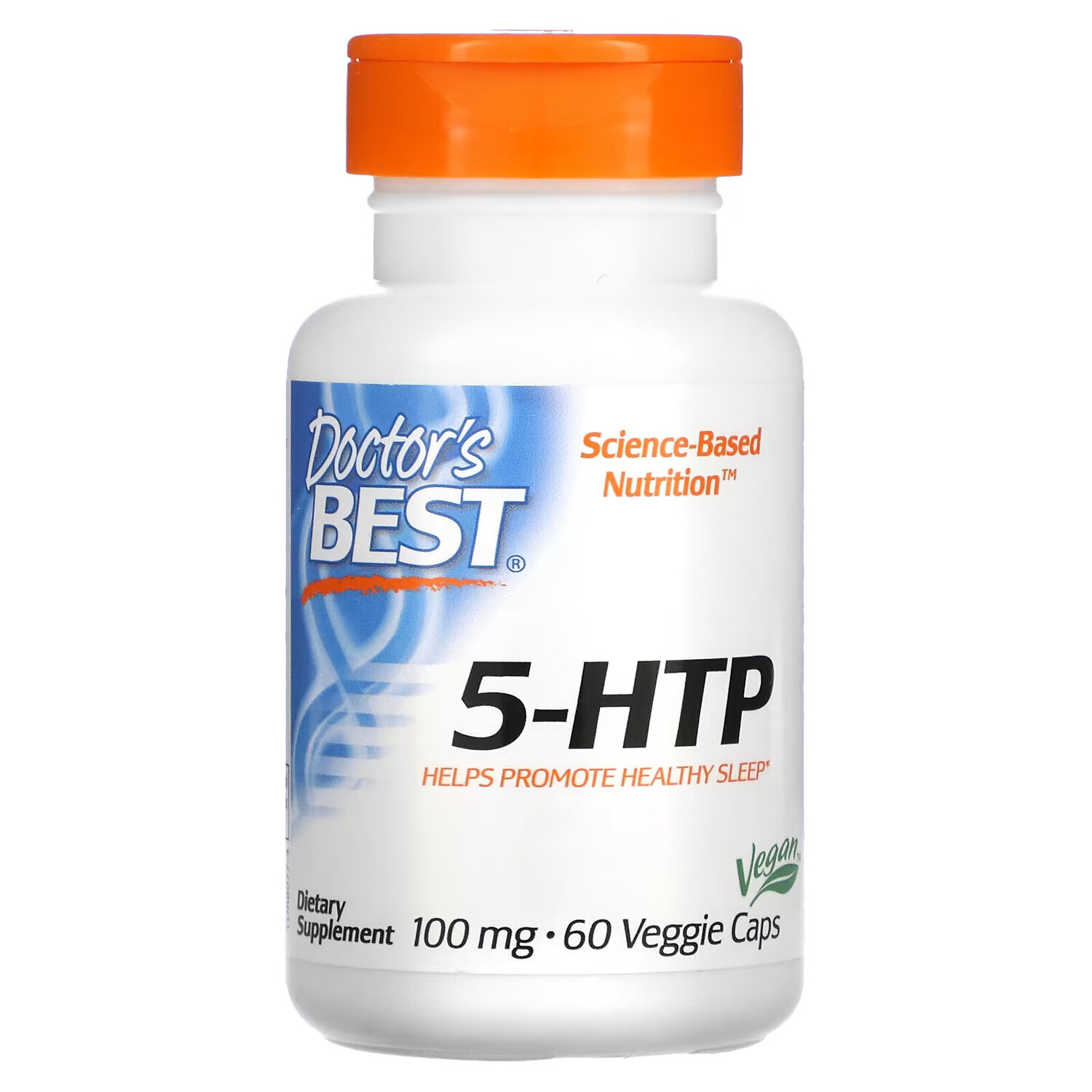 

Doctor's Best, 5-гидрокситриптофан, 100 мг, 60 вегетарианских капсул