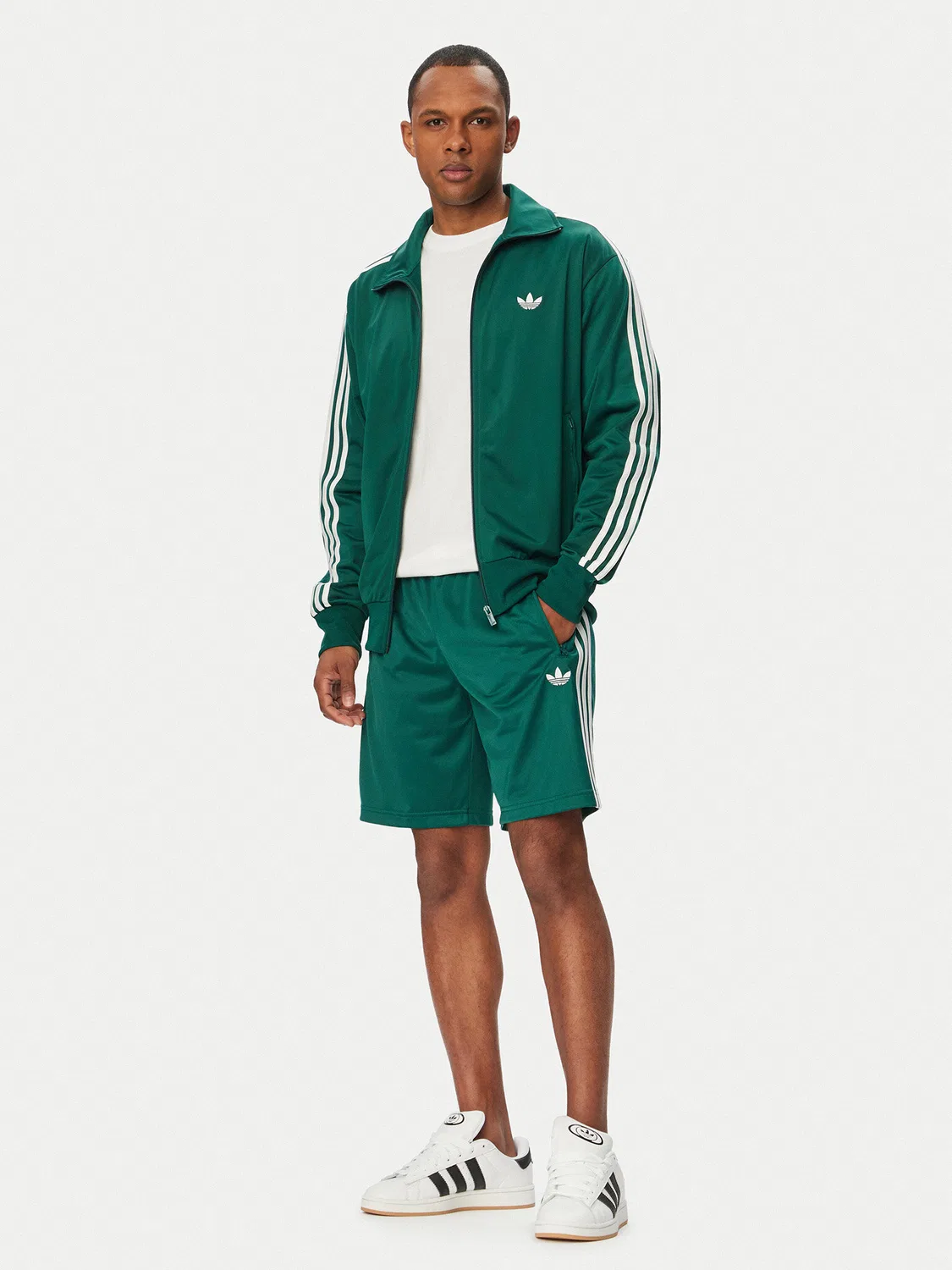 Мужские спортивные шорты стандартного кроя Firebird Adidas, зеленый — фото 2