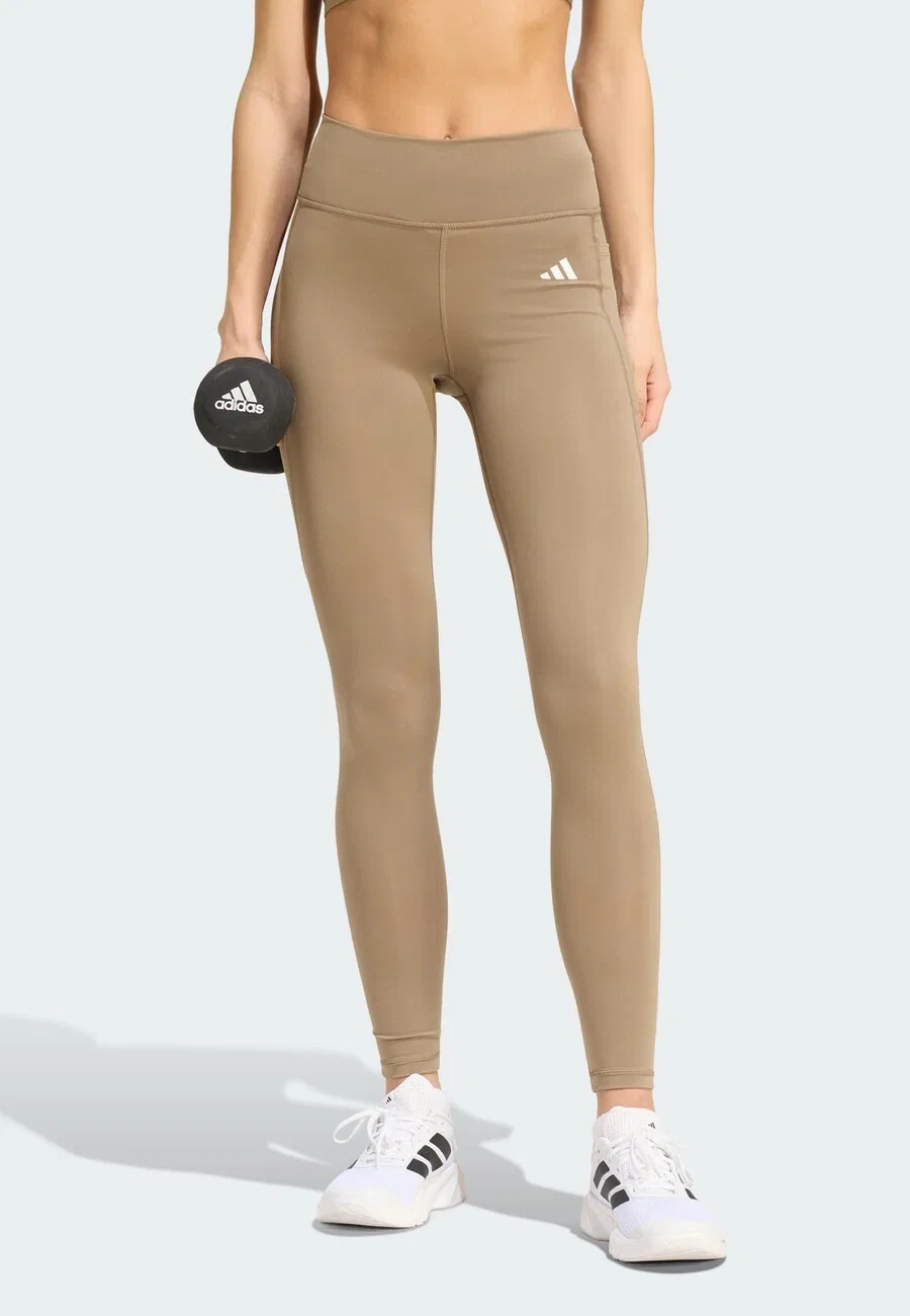 Спортивные брюки-скинни ADIDAS PERFORMANCE 'Opt Ess' бежевого цвета — фото 2