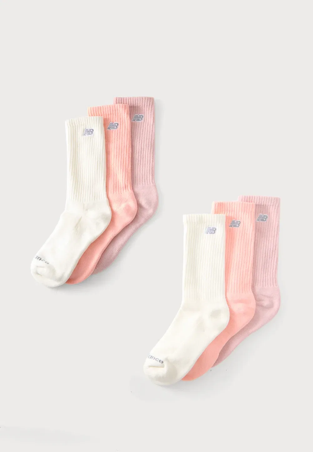 Носки унисекс с нашивкой и логотипом - комплект из 6 пар New Balance, Pink