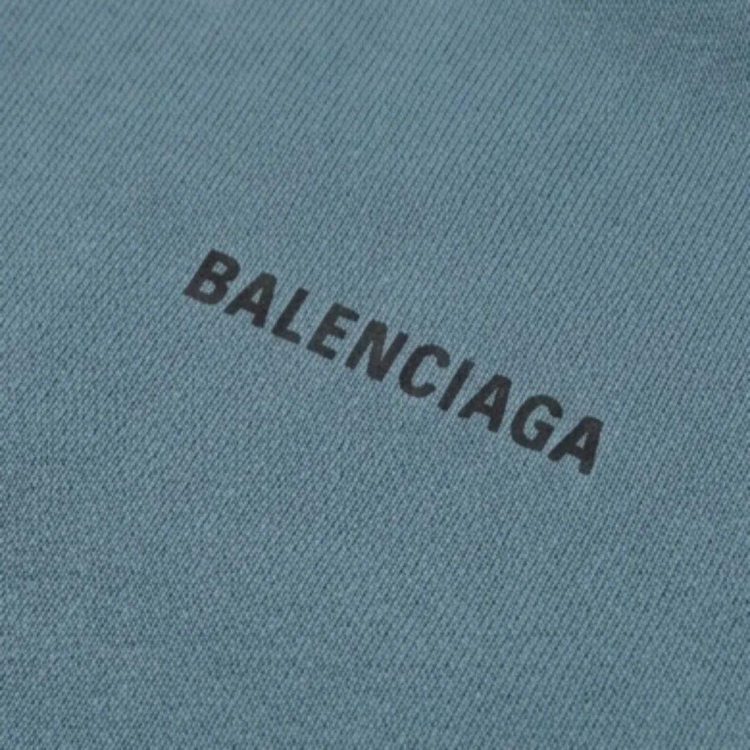 Детский свитшот с капюшоном, базовый, Balenciaga, Blue — фото 4