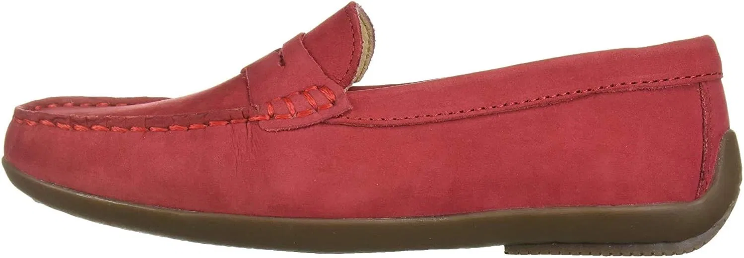 Детские туфли-лоферы из натуральной кожи Naples 2.0 Penny Driver Driver Club USA, Red Nubuck