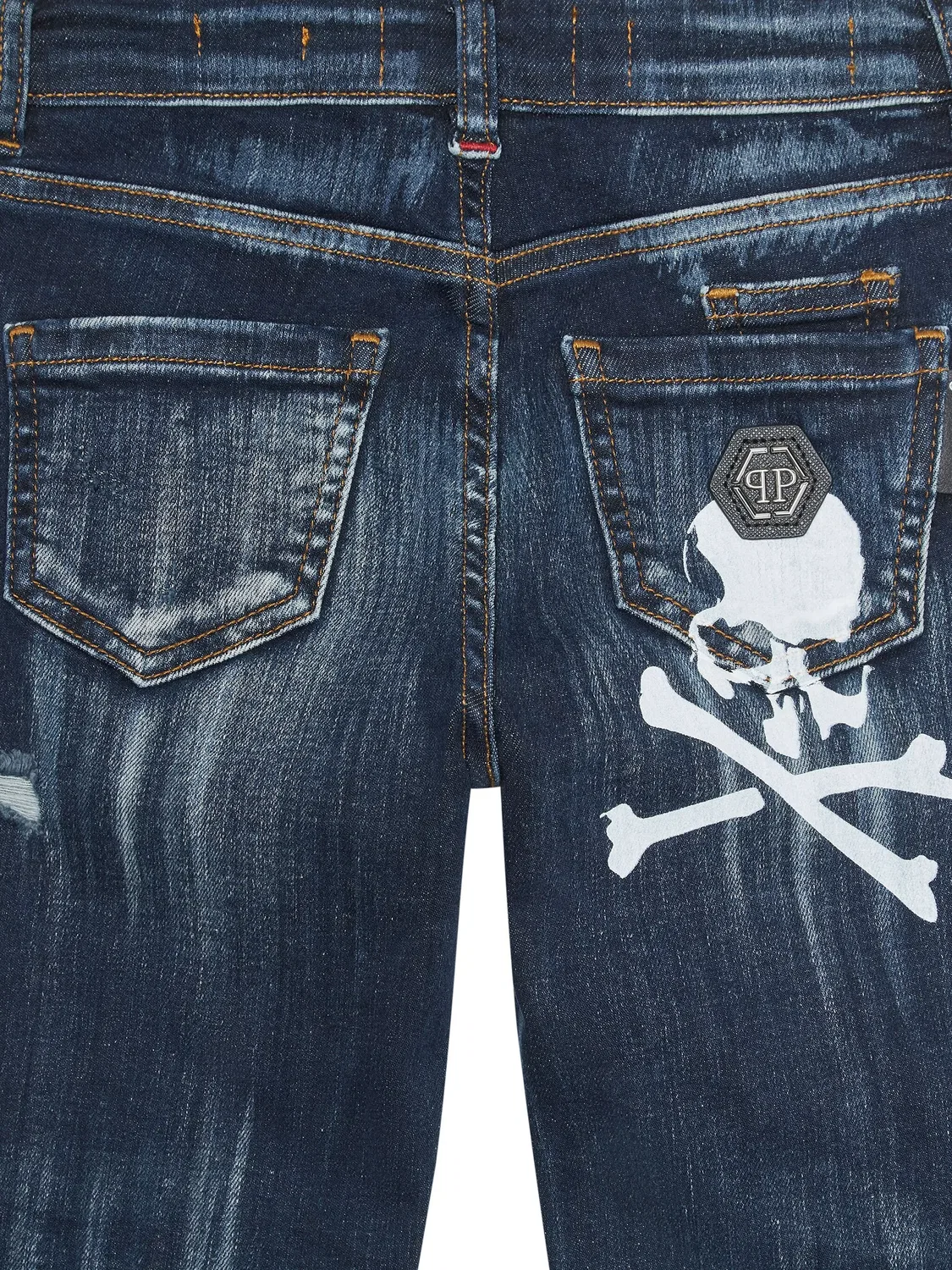 Джинсы Skull & Bones Philipp Plein, синий — фото 3