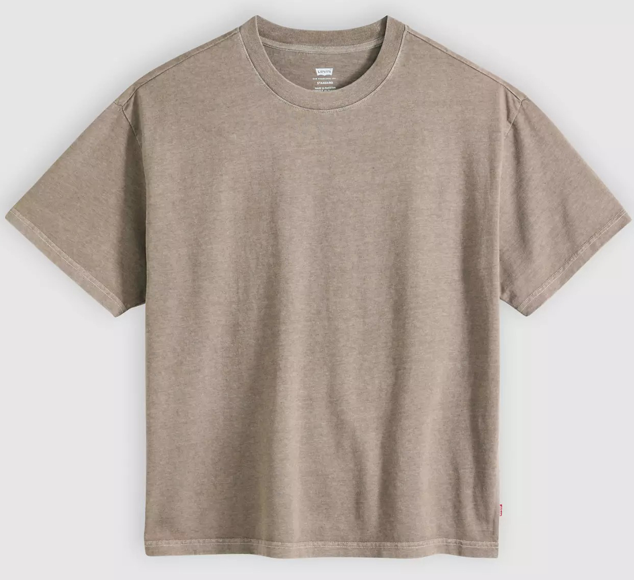 

Футболка Levi's Boxy Short-sleeve Grunge Wash, коричневый