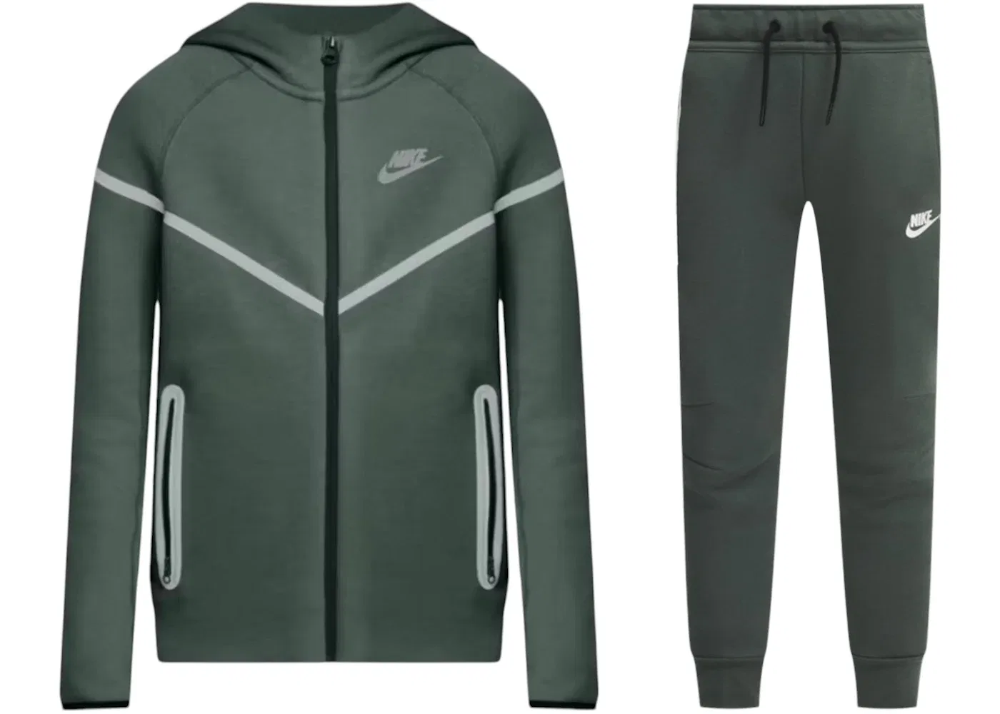 Детский комплект худи и джоггеров с принтом Nike Sportswear Tech Fleece Reflective Set, Green