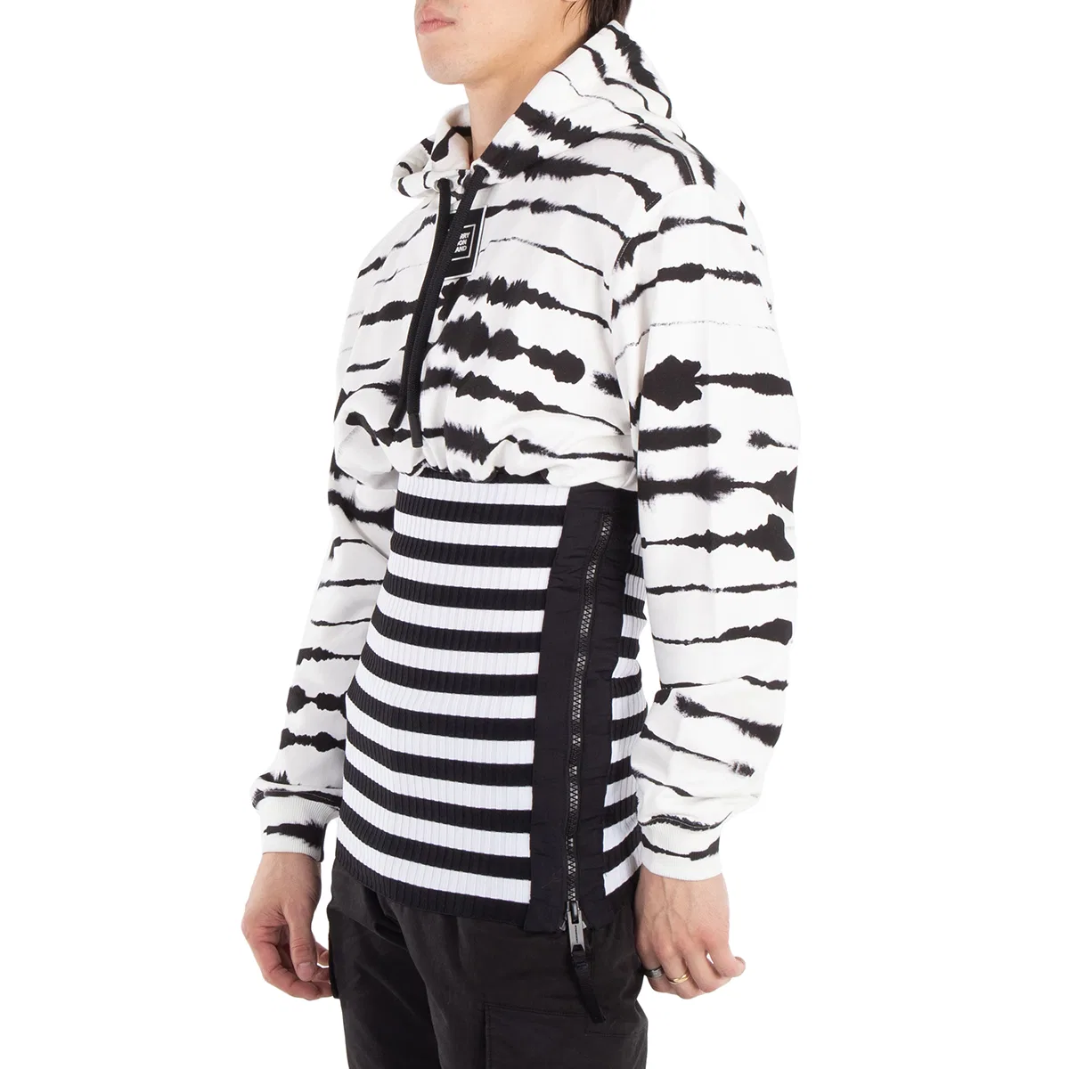 Худи из хлопка с принтом Watercolour Print Reconstructed Cotton Hoodie Burberry, Monochrome Ip Pttn — фото 4