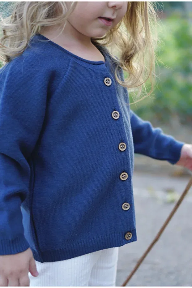 Детский кардиган хлопковый Vennusbaby, Navy Blue