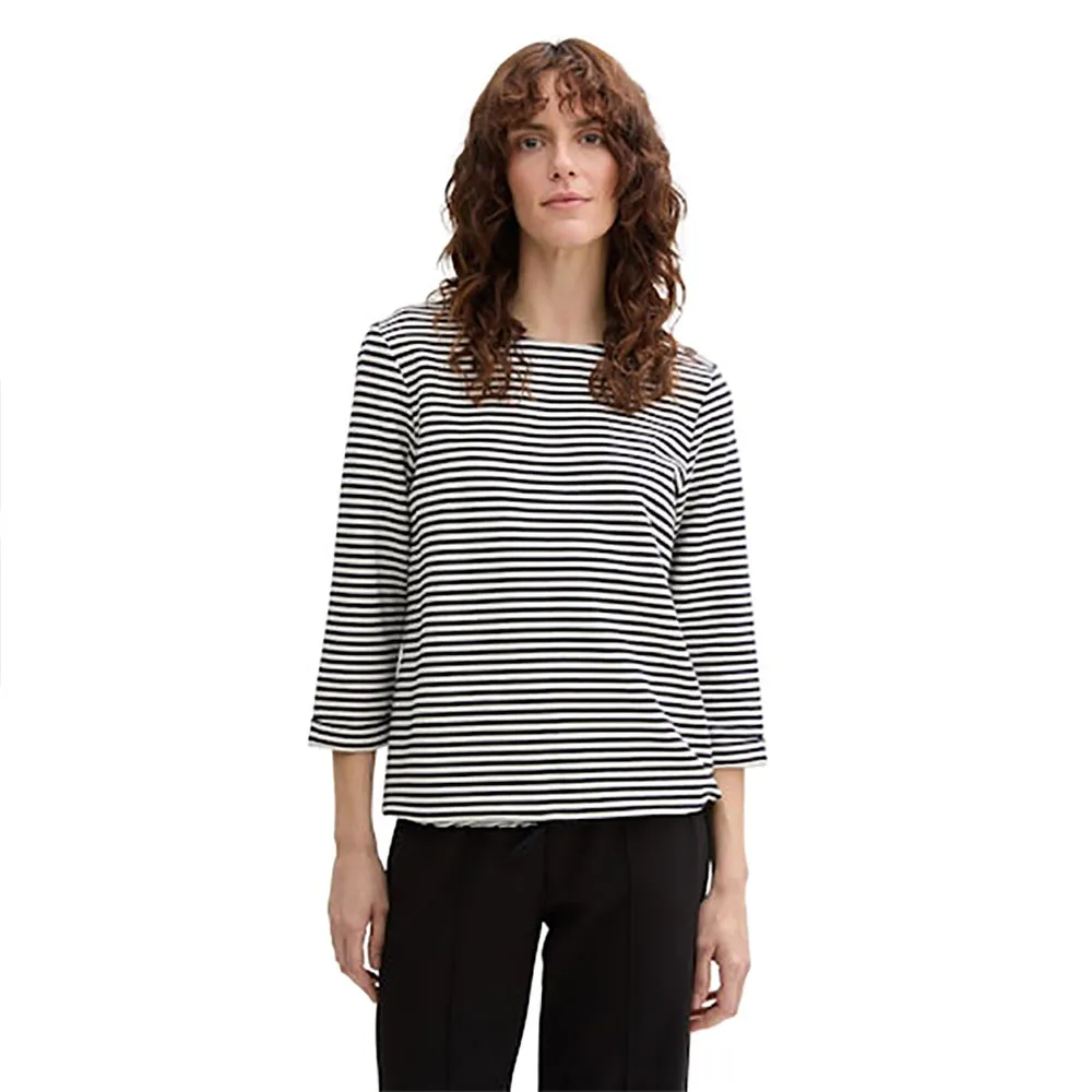 

Футболка Tom Tailor Structured 3/4 sleeve, белый