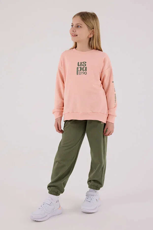 Детский комплект для девочек с вышивкой U.S. Polo Assn., A. Salmon — фото 3