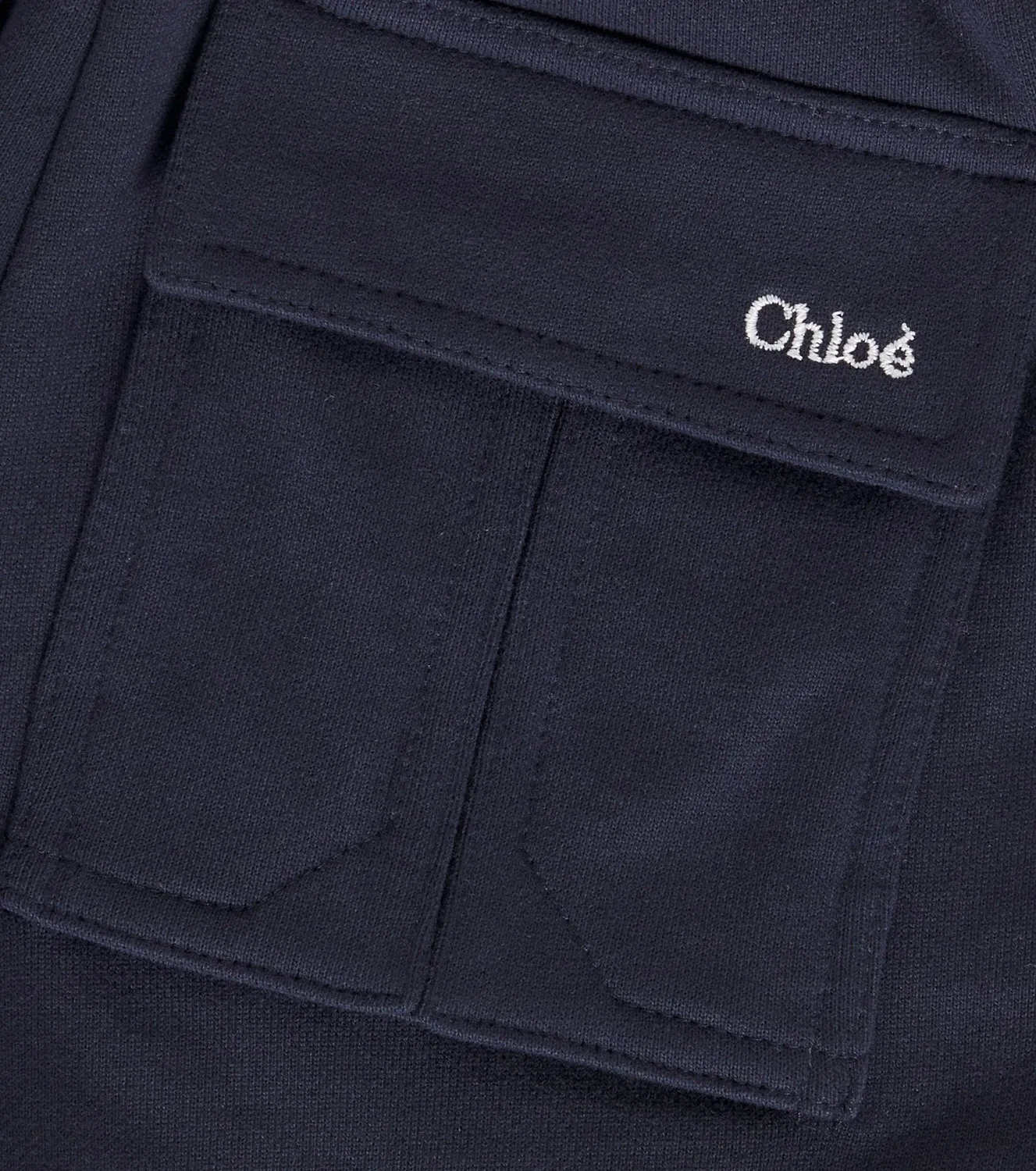 Шорты хлопковые Chloé Kids, синий — фото 3