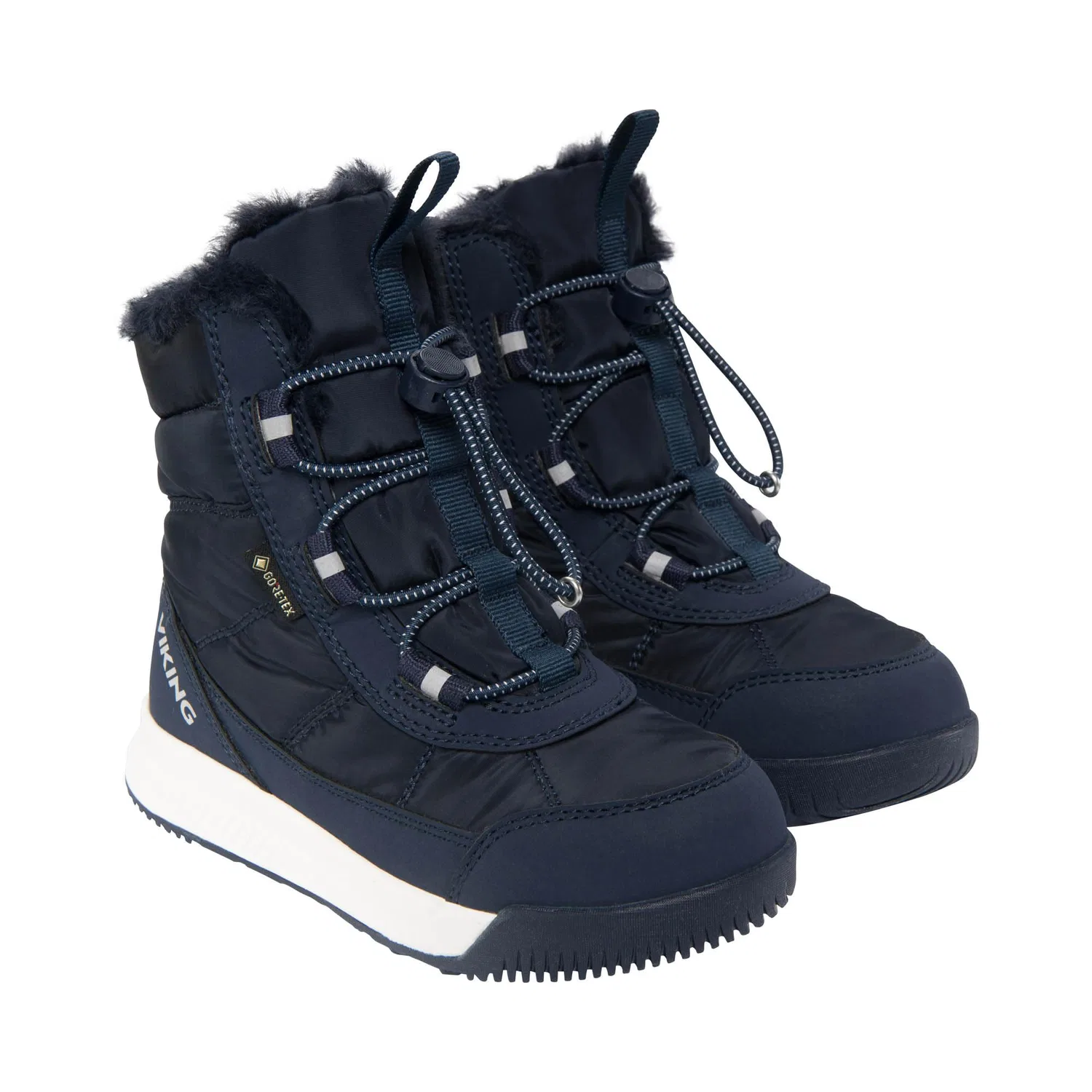 Детские зимние ботинки для мальчиков с мембраной Aery Warm Gtx Sl Viking, Navy Blue — фото 4