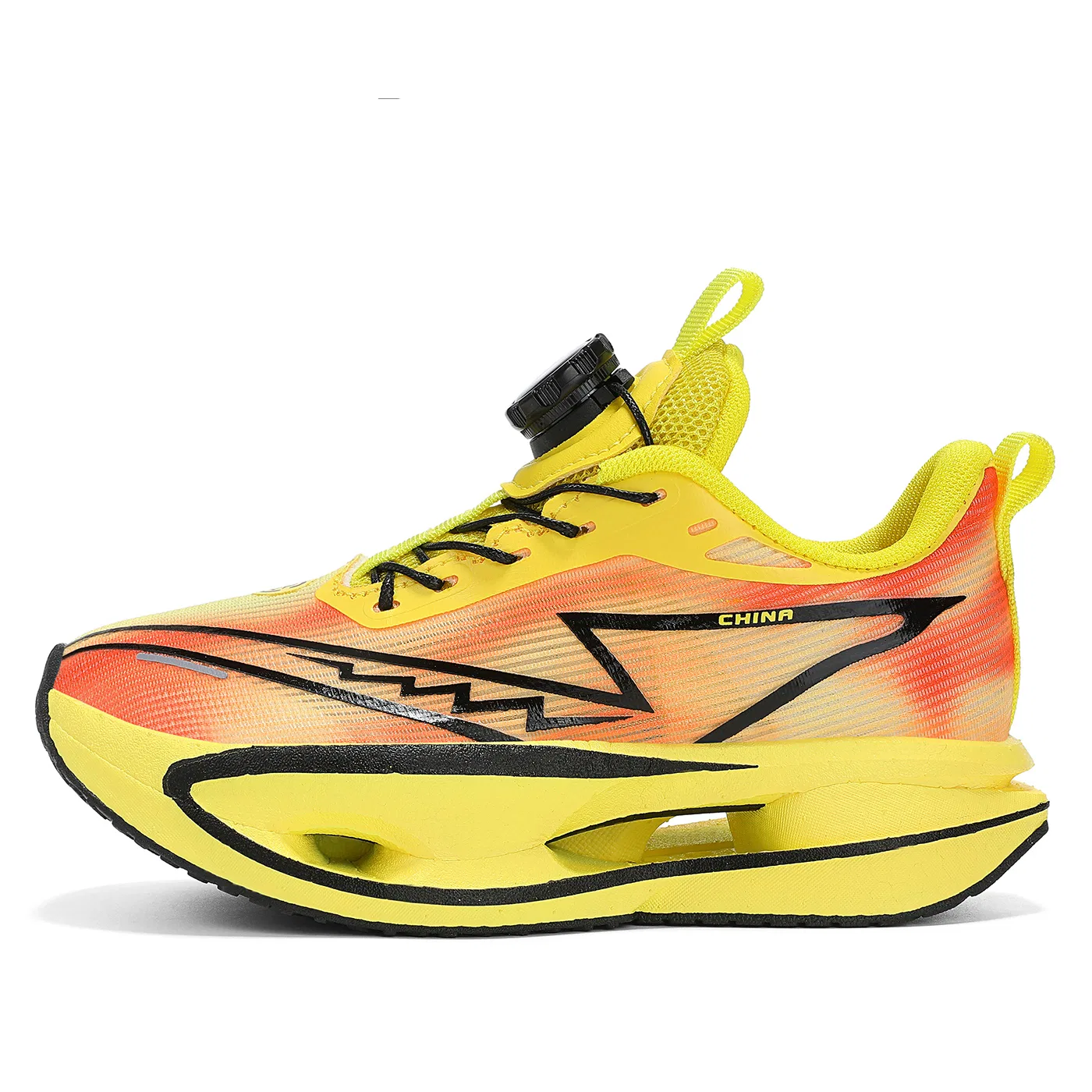 Детские кроссовки с вентиляцией VENICEW, Black Yellow