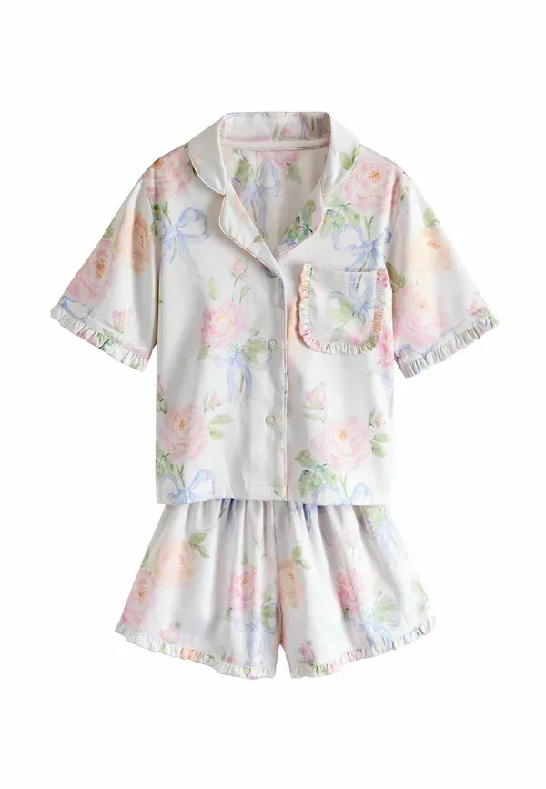 Пижамный комплект с цветочным принтом Regular fit Next Ecru Pink, розовый