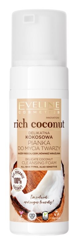 

Нежная очищающая пенка с пробиотиками Eveline Cosmetics Rich Coconut