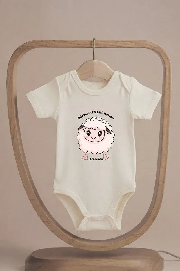 Детское боди с коротким рукавом с принтом Liljoy, Sweet Lamb