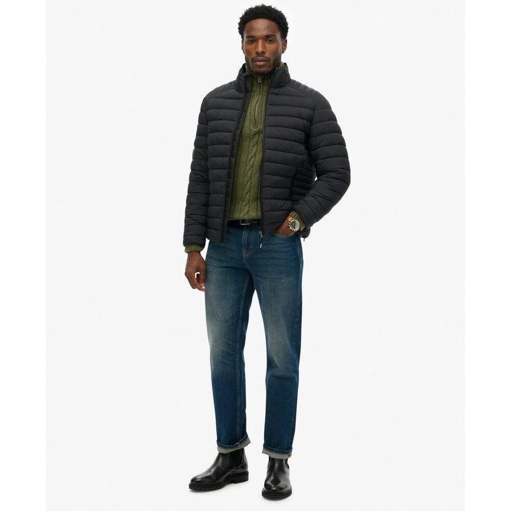 Мужская легкая стеганая куртка Fuji Lite Superdry, Schwarz — фото 2