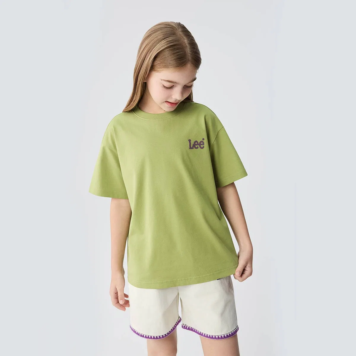 Детская футболка с круглым вырезом Matcha Green Lee — фото 4