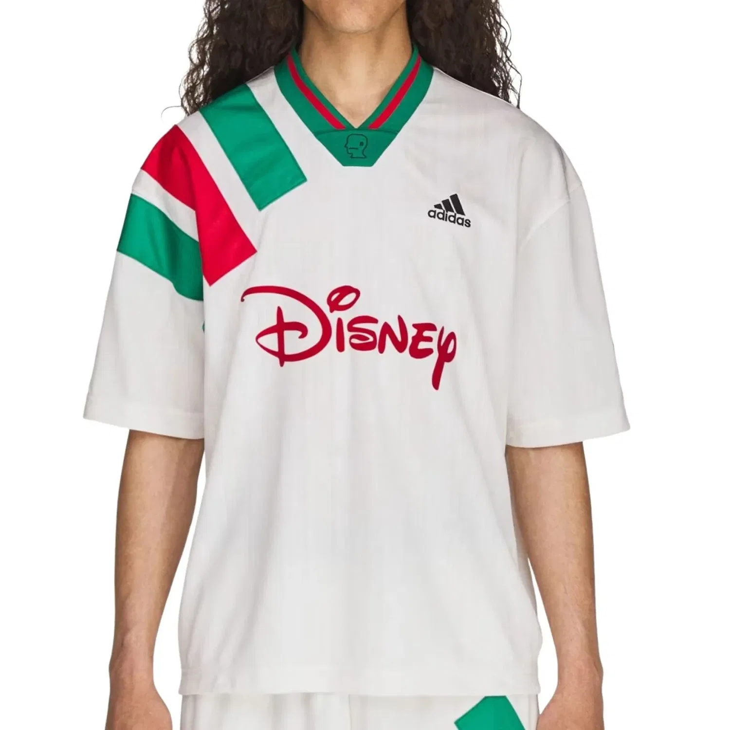 Мужская футболка Adidas x Brain Dead x Disney Football Jersey 'Chalk White', белый — фото 3