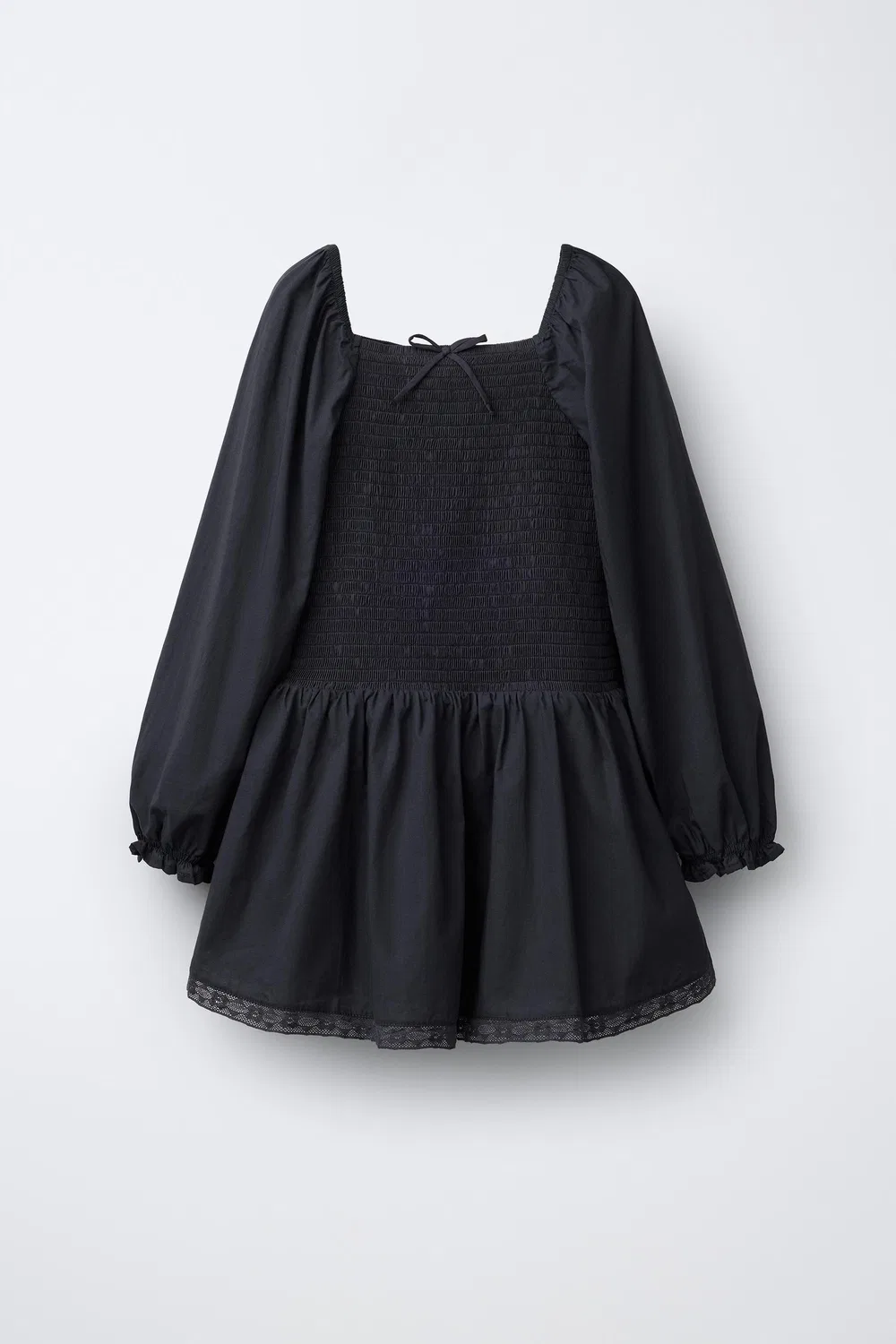 Платье с кружевной отделкой ZARA, Anthracite grey