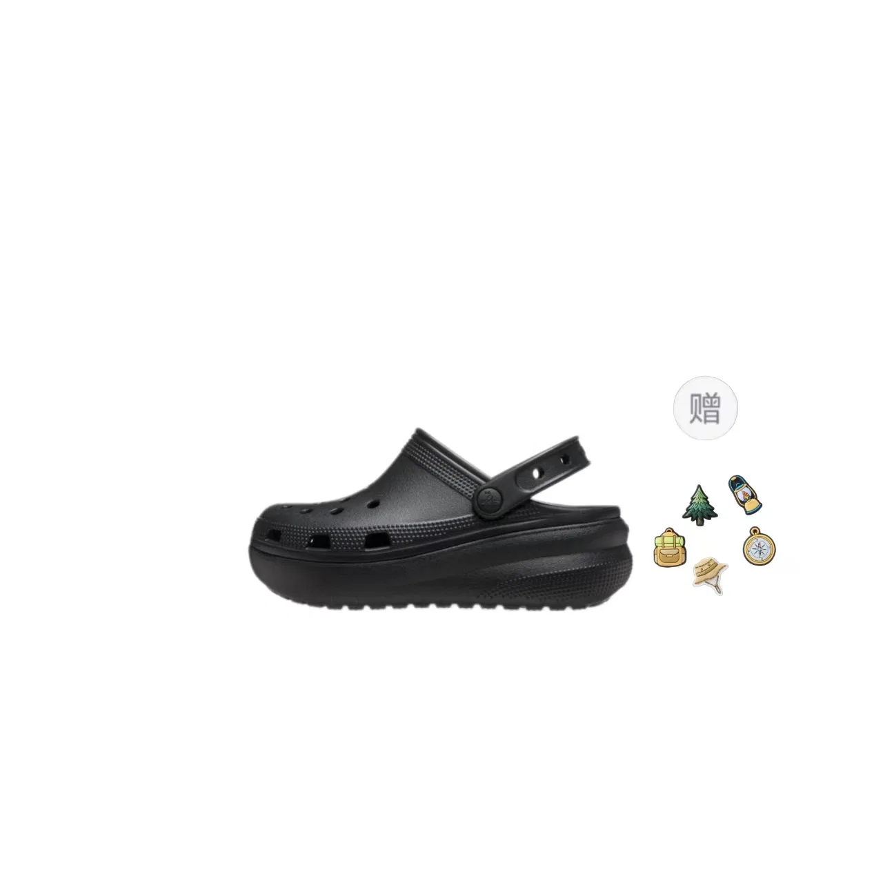 Детские сандалии-клоги с завышенной подошвой Classic Clog Height Increasing Black Crocs, Black