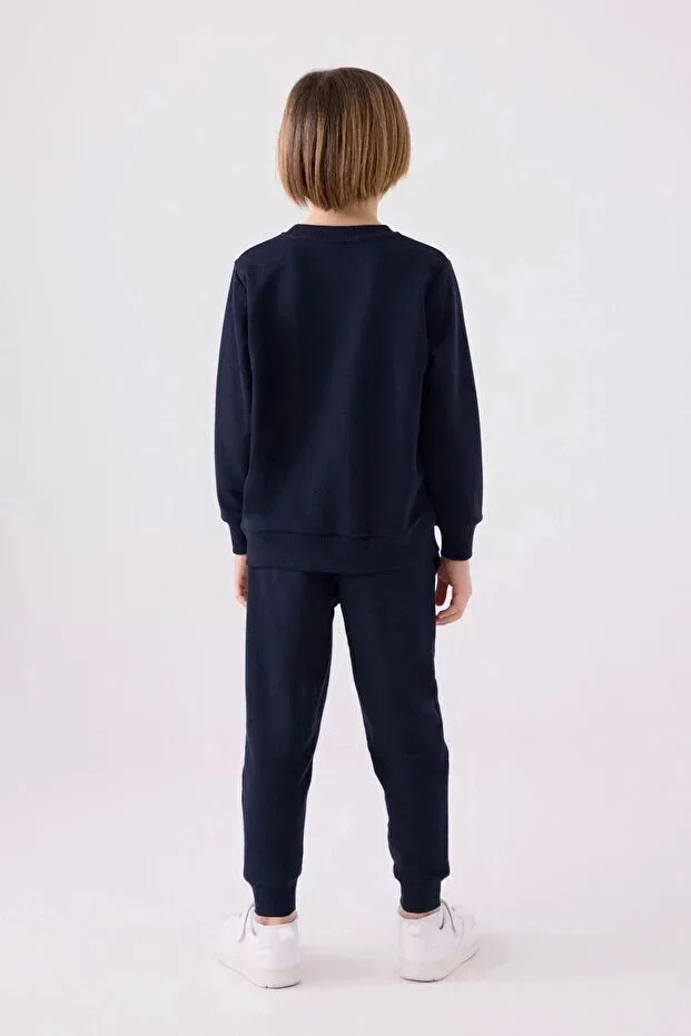 Детский спортивный костюм для мальчиков однотонный Licensed Rolypoly, Navy Blue — фото 4