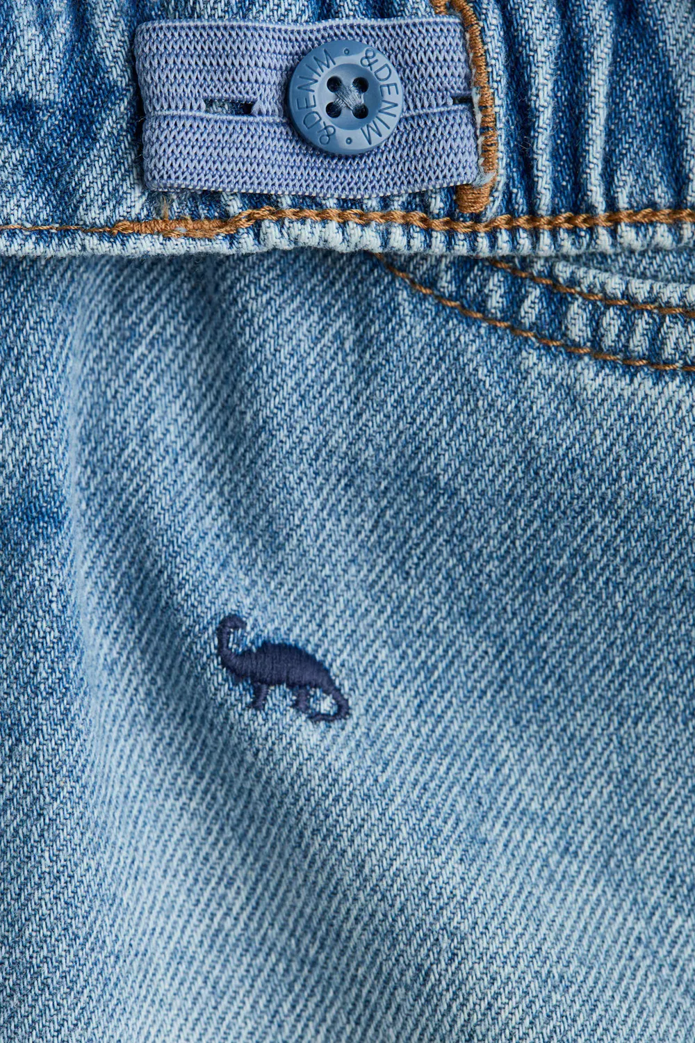 Джинсы свободного кроя H&M, Helles Denimblau/Dinosaurier — фото 4