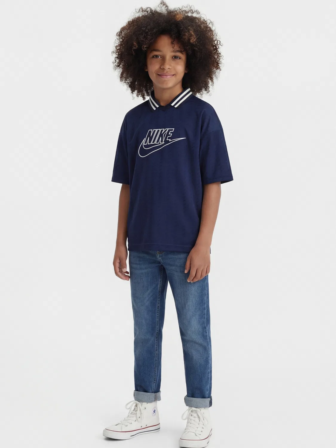 Футболка Nike Sportswear темно-синего цвета — фото 4