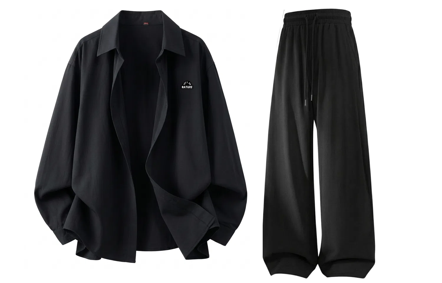 Детский комплект из рубашки и брюк BALENO, Black Shirt+Black Pants