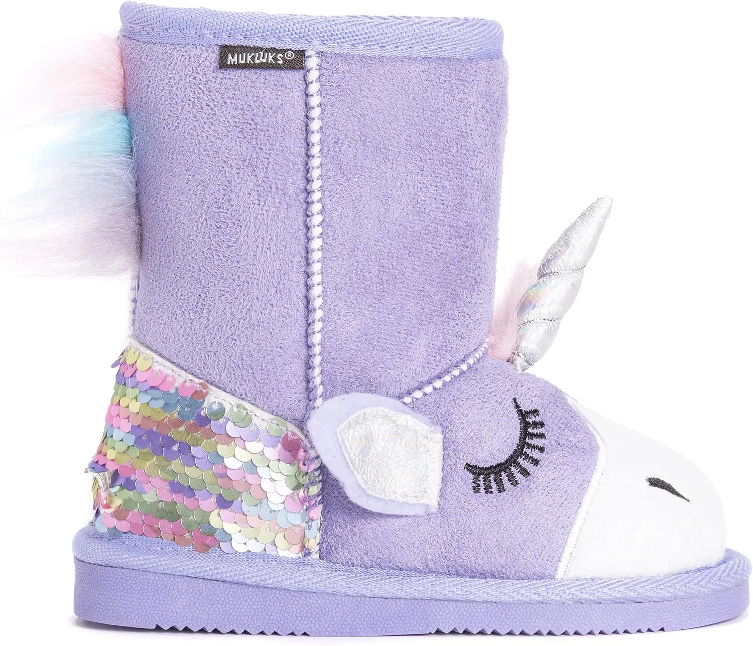 Детские сапоги для девочек с принтом Luna Unicorn MUK LUKS, Purple — фото 3