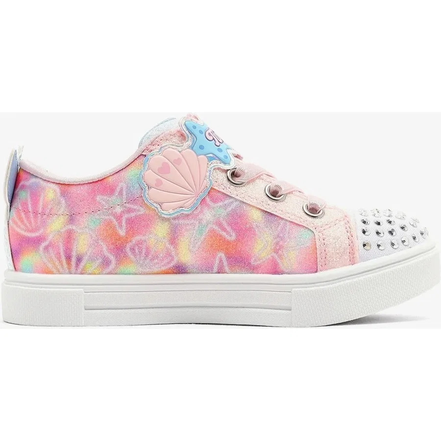 Кроссовки детские с подсветкой Twinkle Sparks Underwater Magic Skechers, Розовый — фото 2