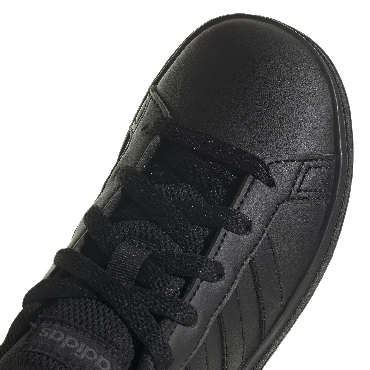 Детские кроссовки для мальчиков с шнуровкой Grand Court Lifestyle Tennis Lace-up Adidas, Carbon Black Carbon Black Grey Six — фото 4