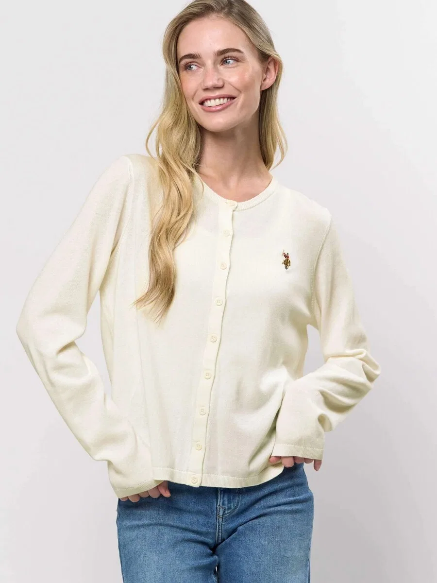 Свитер 'UWKimmi' от U.S. Polo Assn. белого цвета — фото 3