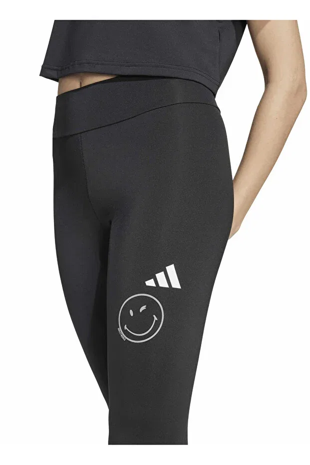 Детские леггинсы для девочек однотонные Adidas, Black — фото 3