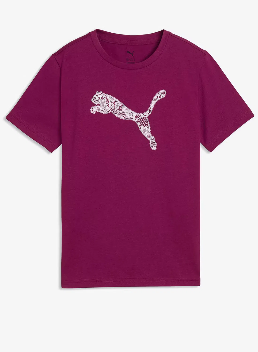 Футболка с принтом Youth Graphic Lace Cat Puma, фуксия