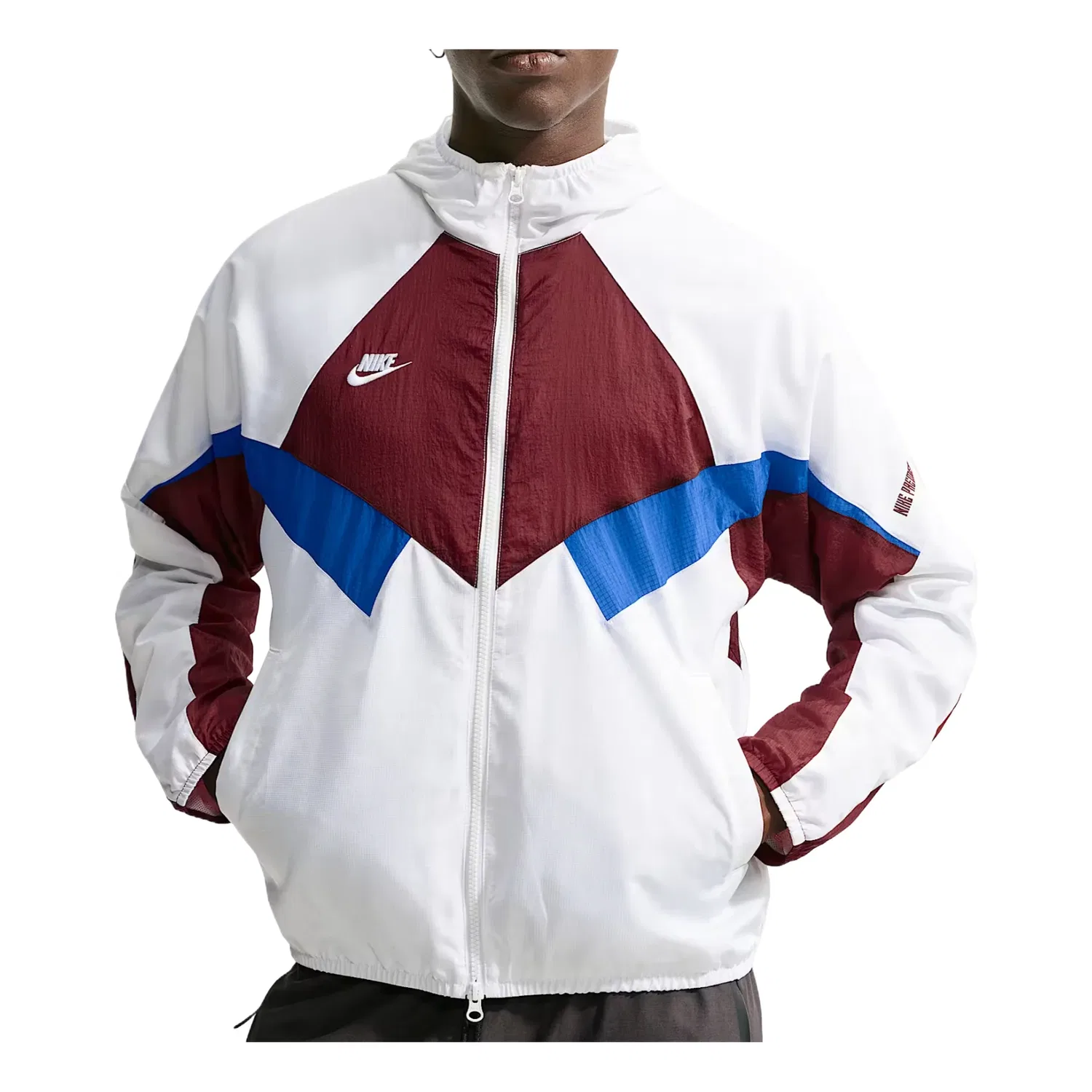 Мужская куртка Premier Repel Hooded Woven Track Jacket 'Hyper Royal White Mystic Dates' Nike, Hyper Royal/White/Mystic Dates