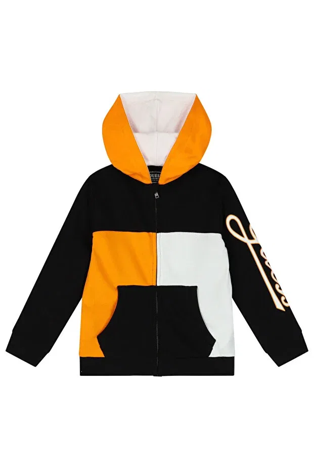 Детское худи с принтом для мальчиков Guess, Black